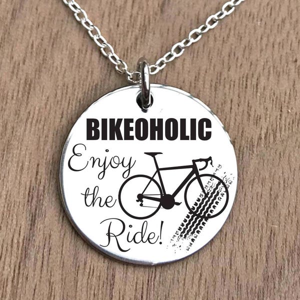Cycling Necklace, Cycling Jewelry, Bicycle Necklace, Bicycle Jewelry, Bike Necklace, Bike Jewelry, Womens Cycling Gift, Bicycle Gifts