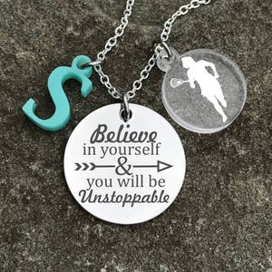Lacrosse Necklace, Lacrosse Jewelry, Girls Lacrosse Necklace, Lacrosse Charm Necklace, Girls Lacrosse Jewelry, Girls Lacrosse Gift