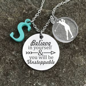 Golf Necklace, Golf Jewelry, Womens Golf Necklace, Girls Golf Necklace, Girls Golf Jewelry, Womens Golf Jewelry, Girls Golf Gift,Golfer Gift