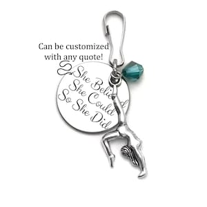 Gymnastics Gifts, Gymnastics Gift, Gymnastics Zipper Pull, Gymnast Gifts, Gift for Gymnast, Gymnastics Party Favors, Gymnastics Keychain