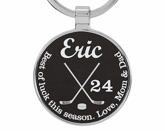 Hockey Gifts, Hockey Keychain, Hockey Bag Charm, Hockey Team Gift, Hockey Zipper Pull, Hockey Gifts for Boys, Hockey Gifts for Girls