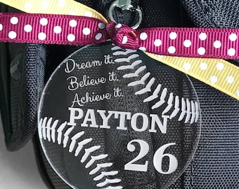 Set of 15 pink Softball Zipper Pulls available in different colors as well