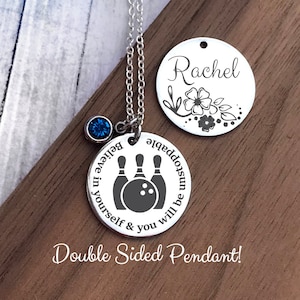 Bowling Necklace, Bowling Gifts for Her, Bowler Gift, Bowler Necklace, Womens Bowling Gift, Girls Bowling Gift, Girls Bowling Necklace