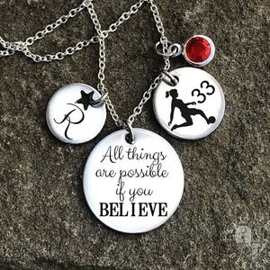 Soccer Necklace, Soccer Jewelry, Soccer Necklace for Girl, Soccer Charm Necklace, Girls Soccer Necklace, Girls Soccer Gifts, Soccer Gifts