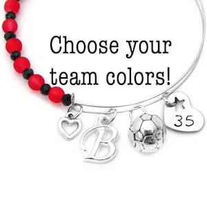 Soccer Bracelet, Soccer Gifts, Soccer Gifts for Girls, Girls Soccer Gifts, Soccer Team Gift, Soccer Jewelry, Soccer Gift Idea, Soccer Bangle
