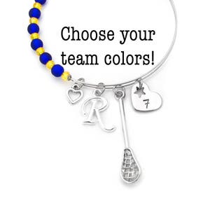 Lacrosse Bracelet, Lacrosse Gifts, Lacrosse Gifts for Girls, Girls Lacrosse Gifts, Lacrosse Team Gift, Lacrosse Jewelry, Lacrosse Bangle