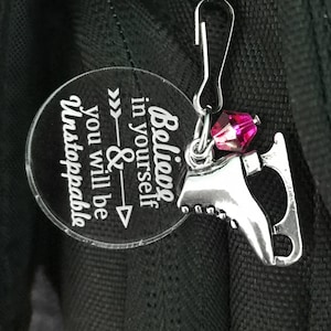 Figure Skating Gifts, Figure Skating Zipper Pull, Figure Skater Gifts, Figure Skate Gifts, Ice Skater, Ice Skating