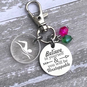 Swimmer gift, Swim gifts, Swim gifts for girls, Swimmer gift girl, Swim Zipper pull, Swimmer Zipper Pull, Swim bag tag, Swimming gifts