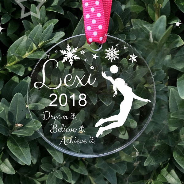 Volleyball player christmas ornament