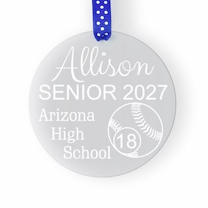 Softball Senior Gift, Softball Senior Night Gifts, Girls Softball Gifts, Senior Softball Gifts, Senior Softball Ornament, Senior Ornament