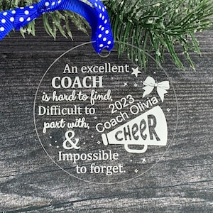 Cheer Coach Gifts, Cheerleading Coach Gifts, Cheerleader Coach Gift, Cheerleading Coach Ornament, Cheer Coach Ornament, Coach Gift Idea