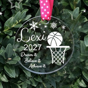 Basketbalornament, basketbalcadeau meisjes, ornament basketbalspeler, basketbalcadeaus, ornament basketbalteam, cadeau basketbalteam