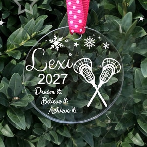 Lacrosse Ornament, Girls Lacrosse Ornament, Lacrosse Player Ornament, Lacrosse Gifts, Girls Lacrosse Gifts, LAX Ornament, Lacrosse Team