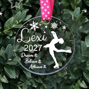 Ornement de patinage artistique, Ornement de patinage sur glace, Ornement de patineur sur glace, Cadeaux patineuse artistique, Ornement patineuse artistique, Cadeaux patinage artistique