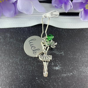 Good Luck Dance Zipper Pull, Dance Recital Gifts, Ballerina Bag Charm, Ballerina Gift, Zipper Charm