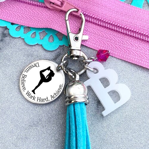 Cheerleading Zipper Pull Cheerleader Bag Charm Cheer Gifts Etsy