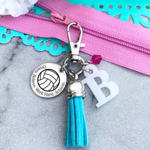 Volleyball Gifts for Girls, Volleyball Team Gifts, Volleyball Zipper Pull, Volleyball Gifts for Players,  Volleyball Bag Tag, Gifts for team