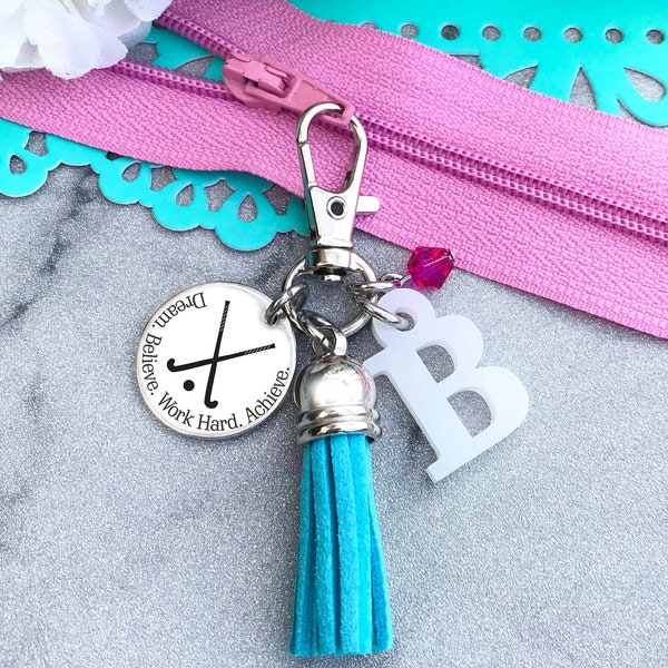 Field Hockey Gift, Field Hockey Player Gift, Field Hockey Zipper Pull, Girls Hockey Gifts, Hockey Girl Gifts, Hockey Gift for Girls