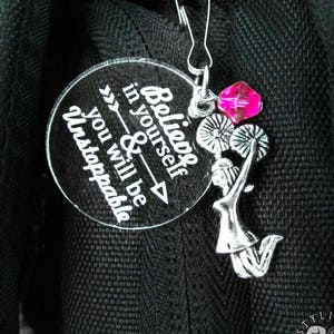 Cheerleading Gifts, Cheer Zipper Pull, Cheer Bag Tag, Cheer Gifts for Team, Cheer Gift Ideas, Cheerleader Gifts, Cheerleading Gift Ideas