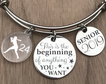 Softball Senior Gifts, Softball Senior Night Gifts, Senior Softball Gifts, Senior Softball Bracelet, Softball Graduation Gift