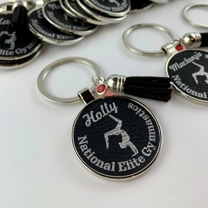 Gymnastics Keychain, Gymnastics Zipper Pull, Gymnastics Gifts, Gymnast Keychain, Gymnast Gifts, Gymnastics Gifts for Girls, Gymnastics Team