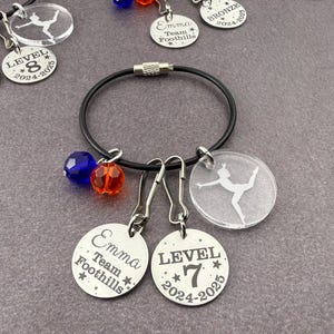 Gymnastics Level Gift, Gymnastics End Of Season Gift, End of year gift, Gymnastics Team Gift, Gymnast Bag Tag, Gymnastics Bag Tag