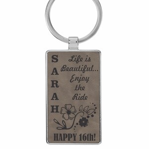 Cadeau sweet 16, porte-clé Sweet 16, cadeau 16e anniversaire pour fille, porte-clé 16e anniversaire, cadeau seizième anniversaire fille, porte-clé filles 16e