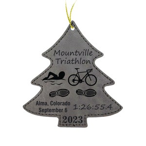 Triathlon Ornament, Triathlon Gifts, Triathlon Memorabilia, Triathlon Keepsake, Triathlete Ornament, Triathlete Gifts, Swim Bike Run