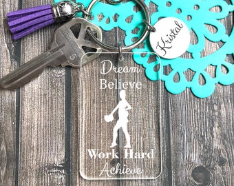 Llavero de porristas, regalos de porristas, llavero de porristas, llavero de porristas, regalos de porristas para el equipo, regalo del equipo de porristas