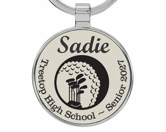 Golf Senior Gift, Golf Keychain, Golf Gifts, Golf Senior Night Gift, Golfing Gift, Golfer Gift, Gift for Golfer, Senior Golfer Gift