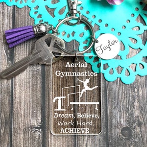 Gymnastics Keychain, Gymnastics Gifts, Gymnastics Team Gifts, Gymnast Gifts, Gymnast Keychain, Gymnastics Key Chain