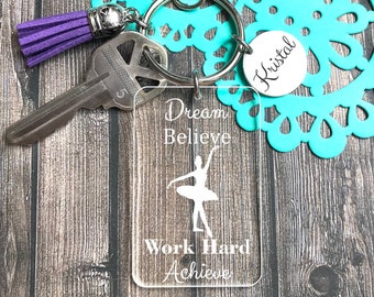Dance Keychain, Dancer Keychain, Ballet Keychain, Ballerina Keychain, Dance Gifts for Teens, Dance Gifts for Girls, Ballet Gifts for Girls