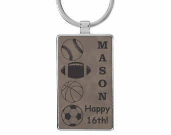 Boys 16th Birthday Gift, Boys 16th Birthday Gift, Sixteenth Birthday Keychain, Boys 16th Birthday Keychain, Boys Sixteenth Birthday Gift