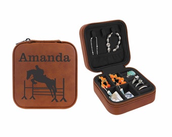 Equestrian Gifts, Travel Jewelry Box, Travel Jewelry Case, Horse Lover Gifts, Horse Riding Gifts, Equestrian Jewelry Box, Horse Jewelry Box