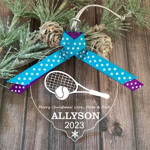 Tennis Ornament, Tennis Gifts, Tennis Player Ornament, Tennis Player Gift, Girls Tennis Gift, Tennis Team Gift, Tennis Team Ornament