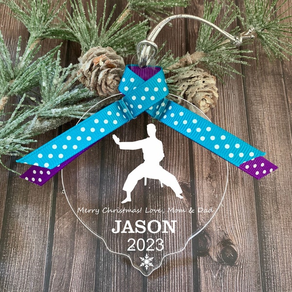 Karate Boy Ornament, Taekwondo Ornament, Isshinryu Ornament, Karate Ornament, Taekwondo Gifts, Isshinryu Gifts, Boys Karate Ornament