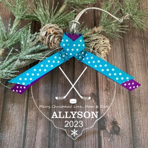 Ice Hockey Ornament, Ice Hockey Gifts, Hockey Player Ornament, Hockey Team Gifts, Girls and Boys Hockey Gifts, Hockey Player Gift