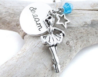 Dance Zipper Pull, Dance Recital Gifts, Ballerina Bag Charm, Ballerina Gift, Zipper Charm