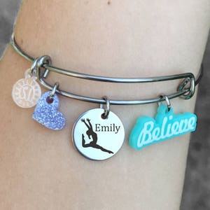 Gymnastics Gifts, Gymnastics Bracelet, Gymnast Bracelet, Gymnast Gifts, Gymnastics Jewelry