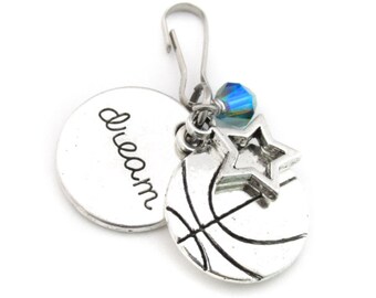 Girls Basketball Gifts, Basketball Player Gift, Basketball Gifts, Basketball Zipper Pull, Senior Night Gifts, Girl Basketball Player Gift