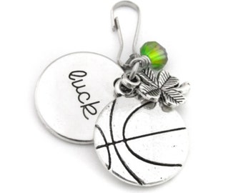 Girls Basketball Gifts, Basketball Player Gift, Basketball Gifts, Basketball Zipper Pull, Senior Night Gifts, Girl Basketball Player Gift