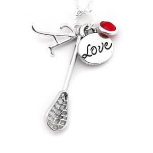 Lacrosse Necklace, Lacrosse Gift, Girls Lacrosse Gift, Lacrosse Jewelry, Gifts for Lacrosse, Lacrosse Player, Lacrosse Team Gift