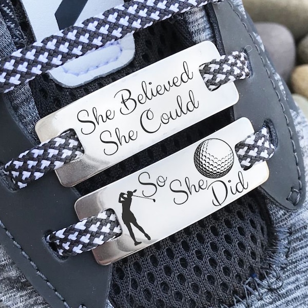 Golf Gifts, Golf Gifts for Women, Golfer Gift for Women, Golfing Gifts, Shoe Lace Charms, Shoe Lace Tags, Shoe Plate, Sneaker Lace Charm