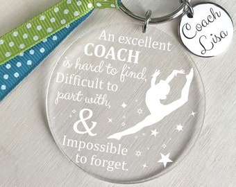 Gymnastics Coach Gifts, Gymnastics Coach Keychain, Gymnast Coach Gift, Coaches Gift, Coach Keychain, Coach Gift Idea, Coach Key Ring