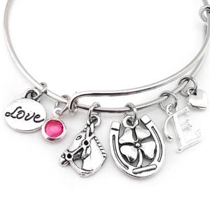 Equestrian Bracelet, Equestrian Gifts, Horse Bracelet, Horse Gifts, Horse Gifts for Girls, Equestrian Jewelry, Horse Jumping Bracelet