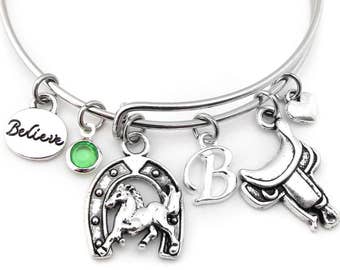 Equestrian Bracelet, Equestrian Gifts, Horse Bracelet, Horse Gifts, Horse Gifts for Girls, Equestrian Jewelry, Horse Jumping Bracelet
