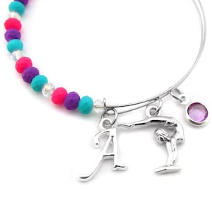 Gymnastics Bracelet, Gymnastics Gifts, Gymnast Gifts, Gymnast Bracelet, Gymnastics Bangle Bracelet, Gifts for Gymnast
