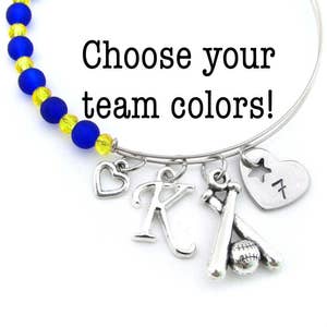 Softball Gifts, Softball Jewelry, Softball Bracelet, Softball Team Gifts, Softball Team Bracelet, Gifts for Softball, Softball Bangle