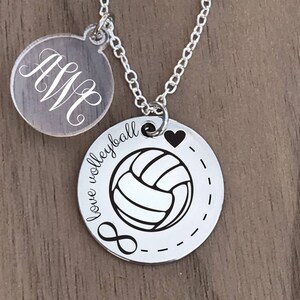 Volleyball Necklace, Volleyball Jewelry, Volleyball Charm Necklace, Volleyball Gifts, Girls Volleyball Gift, Volleyball Team Necklace
