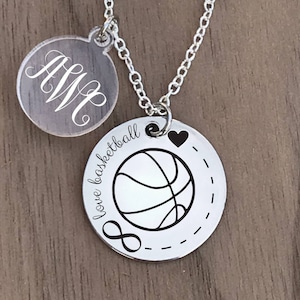 Basketball Necklace, Basketball Necklace for Girls, Basketball Jewelry, Girls Basketball Gifts, Basketball Girl Gift, Basketball Player Gift